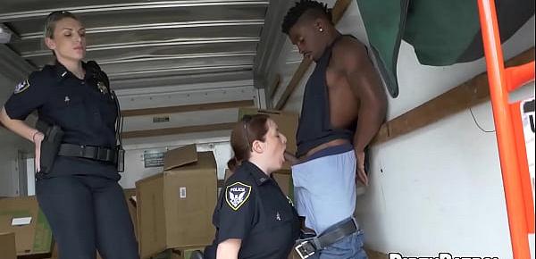  Big dicked offender drills big booty cops to escape jailtime